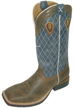 Twisted X MRS0027 for $229.99 Men's' Ruff Stock Western Boot with Bomber Leather Foot and a New Wide Toe